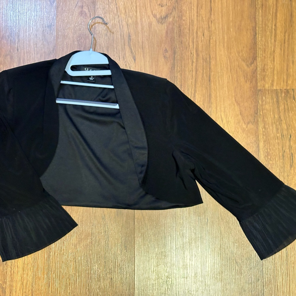 Black Dress Cardigan - S.L. Fashions - Size 16 - Worn Once